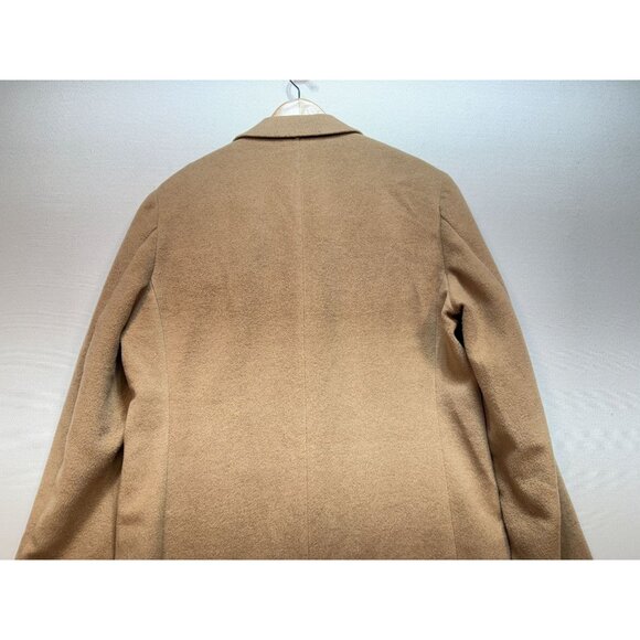 Tommy Hilfiger Men's Wool Notched Collar Overcoat Long Sleeve Size 40R Sand - Picture 11 of 11